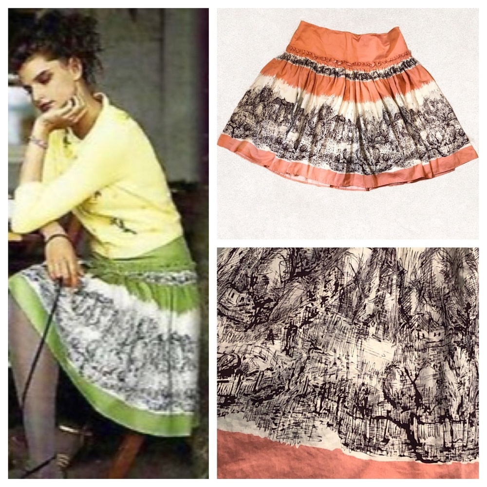 Rare Anthropologie Odille Sketch Skirt